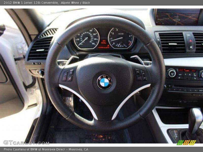 Alpine White / Black 2012 BMW 1 Series 128i Convertible