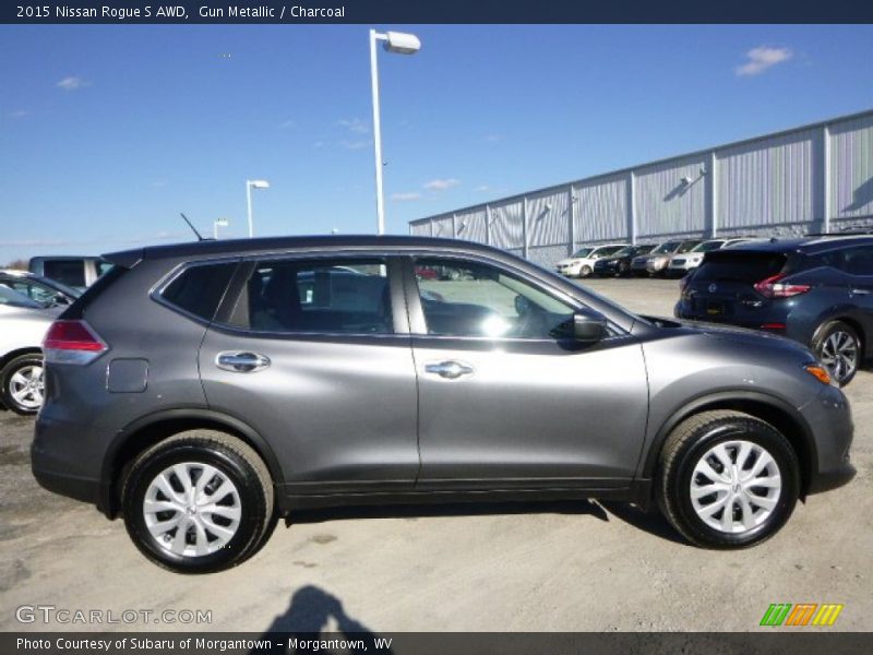 Gun Metallic / Charcoal 2015 Nissan Rogue S AWD