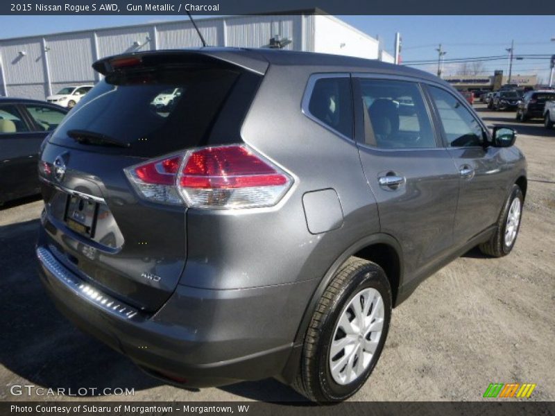 Gun Metallic / Charcoal 2015 Nissan Rogue S AWD
