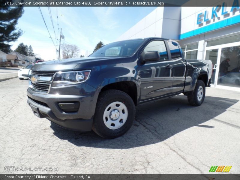 Cyber Gray Metallic / Jet Black/Dark Ash 2015 Chevrolet Colorado WT Extended Cab 4WD