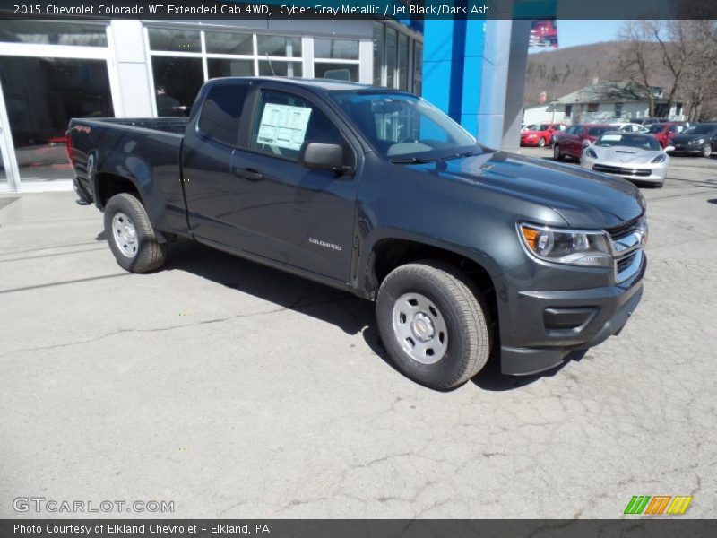 Cyber Gray Metallic / Jet Black/Dark Ash 2015 Chevrolet Colorado WT Extended Cab 4WD