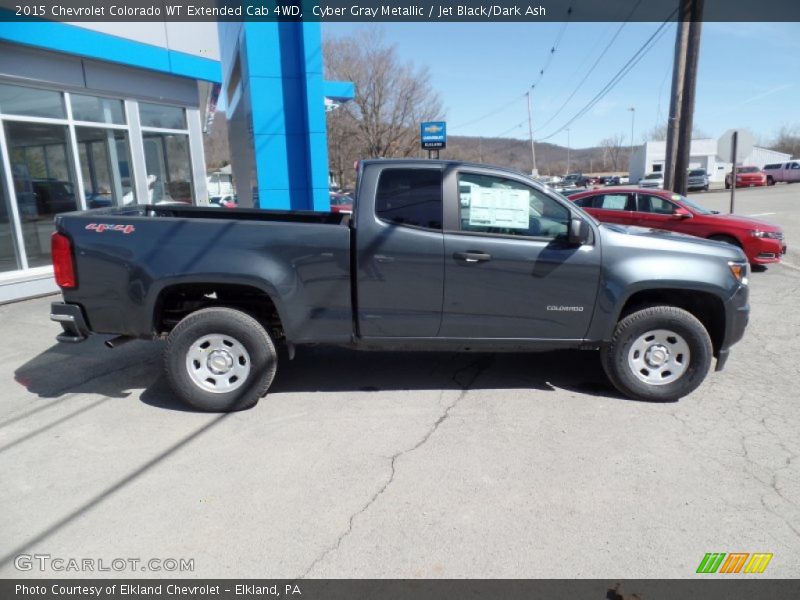 Cyber Gray Metallic / Jet Black/Dark Ash 2015 Chevrolet Colorado WT Extended Cab 4WD