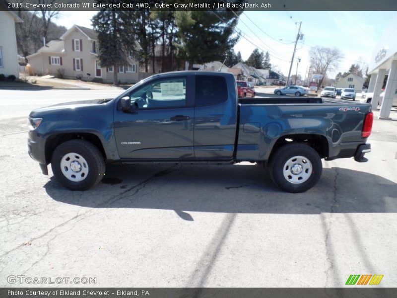 Cyber Gray Metallic / Jet Black/Dark Ash 2015 Chevrolet Colorado WT Extended Cab 4WD