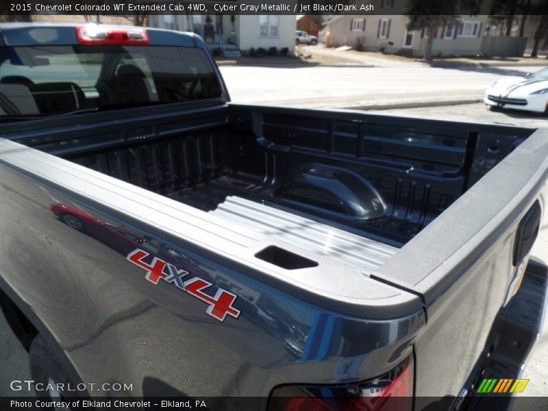 Cyber Gray Metallic / Jet Black/Dark Ash 2015 Chevrolet Colorado WT Extended Cab 4WD