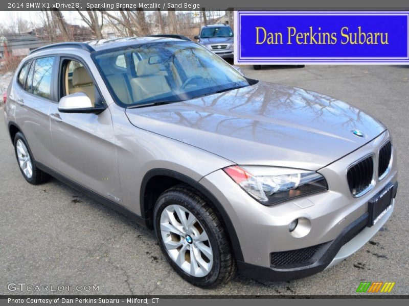 Sparkling Bronze Metallic / Sand Beige 2014 BMW X1 xDrive28i