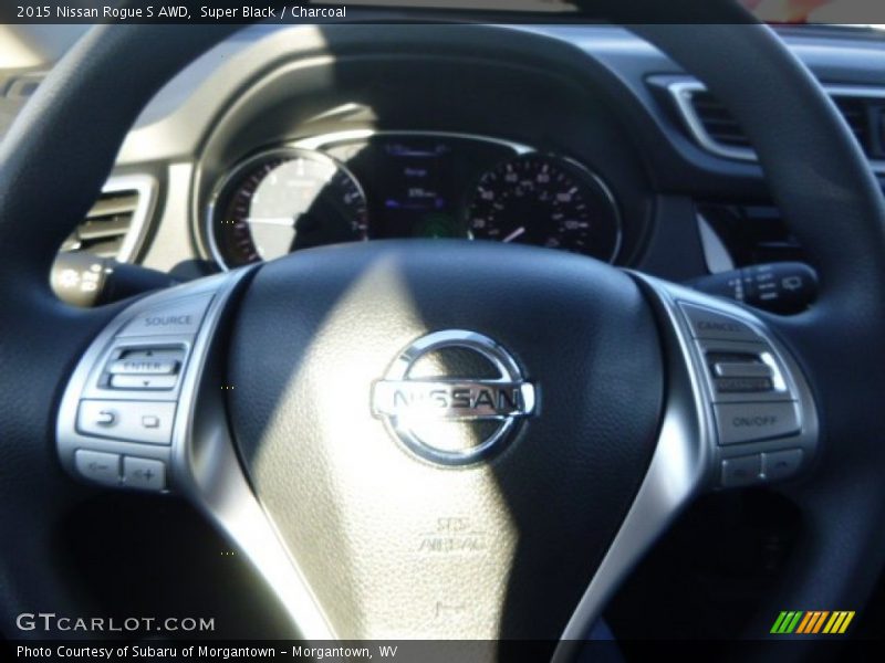 Super Black / Charcoal 2015 Nissan Rogue S AWD