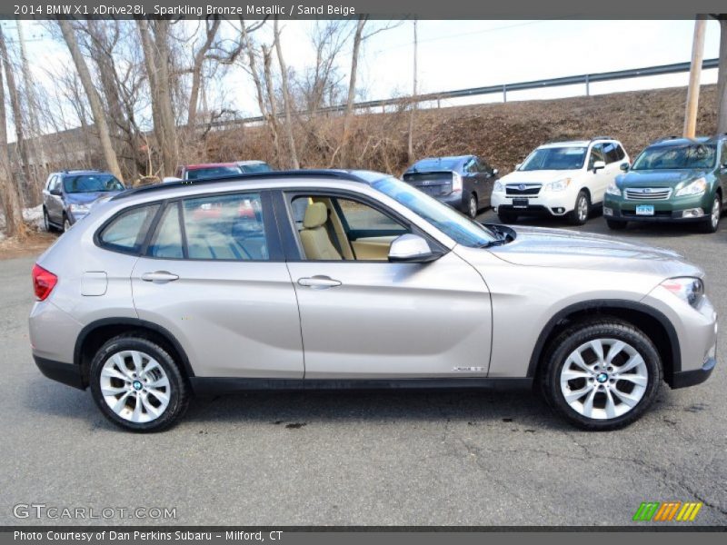 Sparkling Bronze Metallic / Sand Beige 2014 BMW X1 xDrive28i