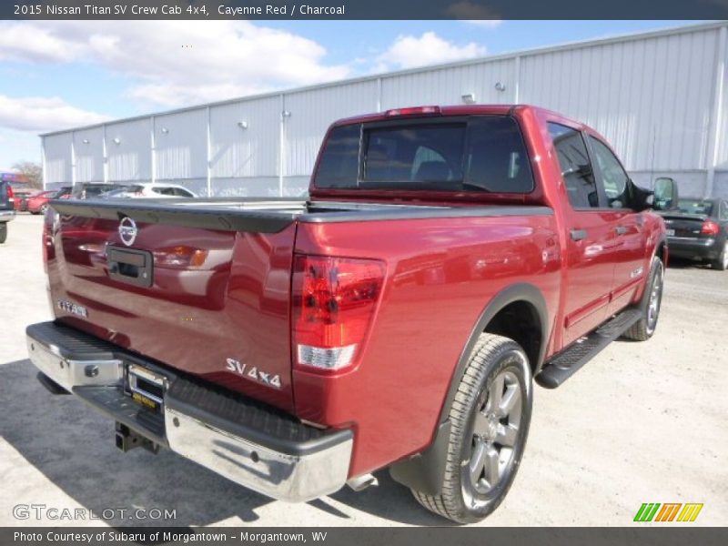 Cayenne Red / Charcoal 2015 Nissan Titan SV Crew Cab 4x4