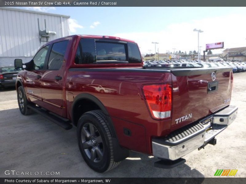 Cayenne Red / Charcoal 2015 Nissan Titan SV Crew Cab 4x4