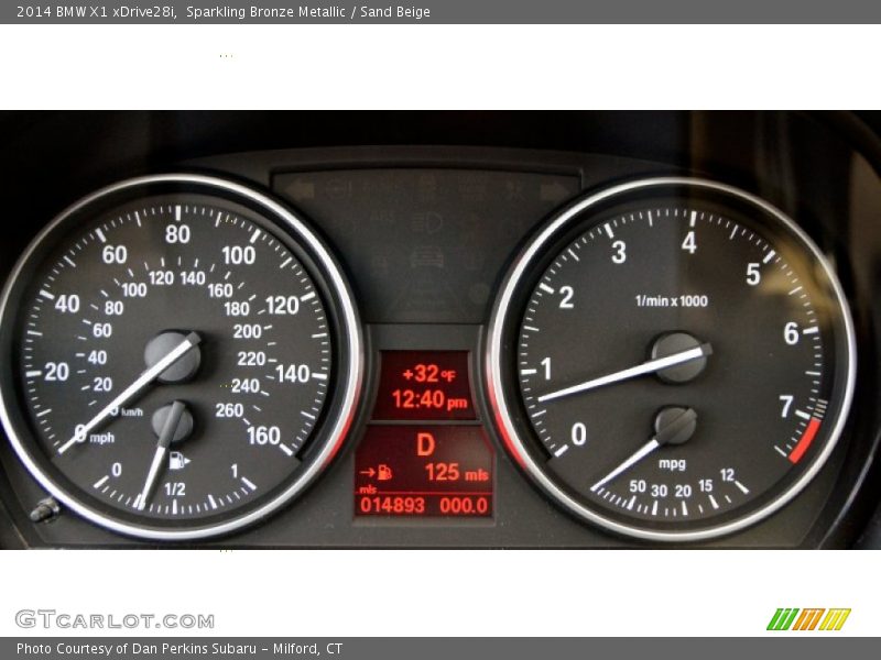 Sparkling Bronze Metallic / Sand Beige 2014 BMW X1 xDrive28i