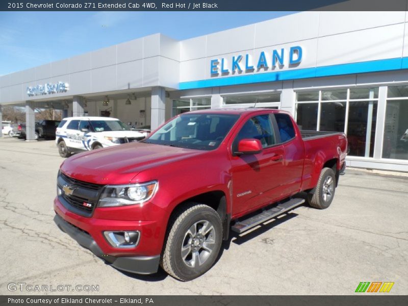 Red Hot / Jet Black 2015 Chevrolet Colorado Z71 Extended Cab 4WD