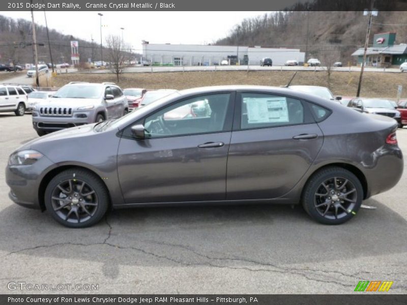 Granite Crystal Metallic / Black 2015 Dodge Dart Rallye