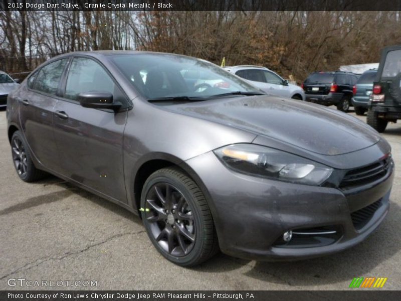 Granite Crystal Metallic / Black 2015 Dodge Dart Rallye