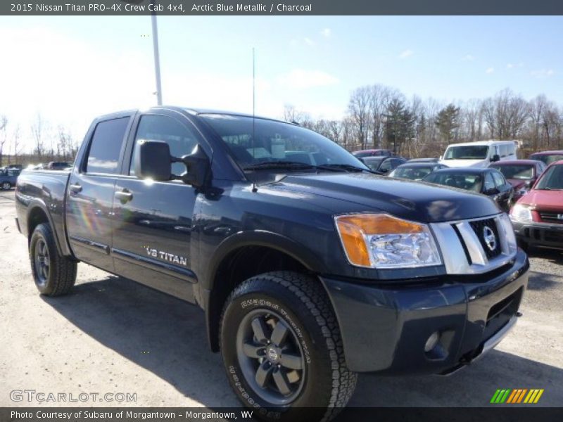 Arctic Blue Metallic / Charcoal 2015 Nissan Titan PRO-4X Crew Cab 4x4