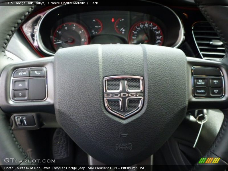 Granite Crystal Metallic / Black 2015 Dodge Dart Rallye