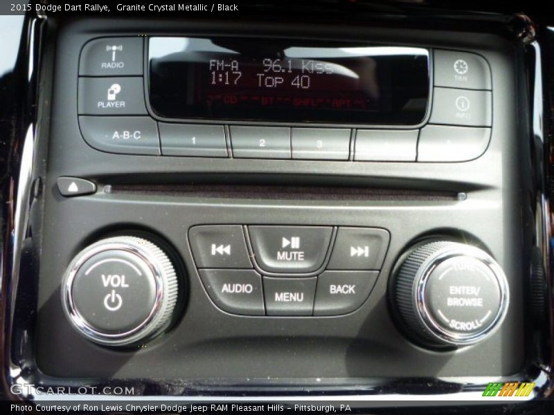 Granite Crystal Metallic / Black 2015 Dodge Dart Rallye