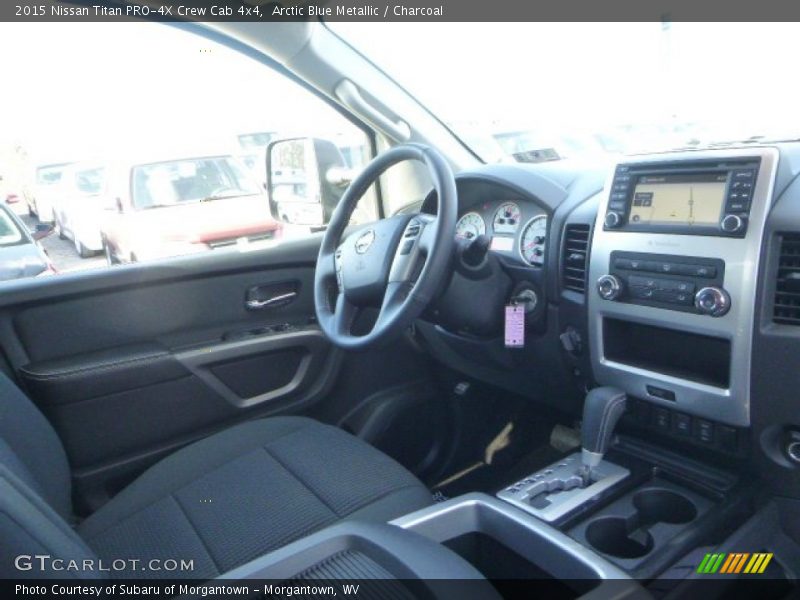 Arctic Blue Metallic / Charcoal 2015 Nissan Titan PRO-4X Crew Cab 4x4