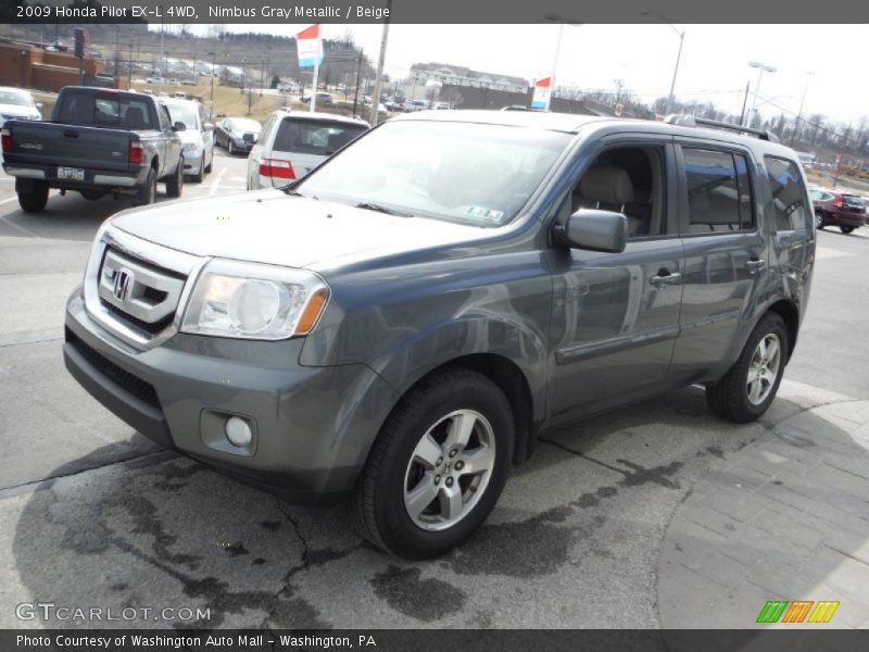 Nimbus Gray Metallic / Beige 2009 Honda Pilot EX-L 4WD