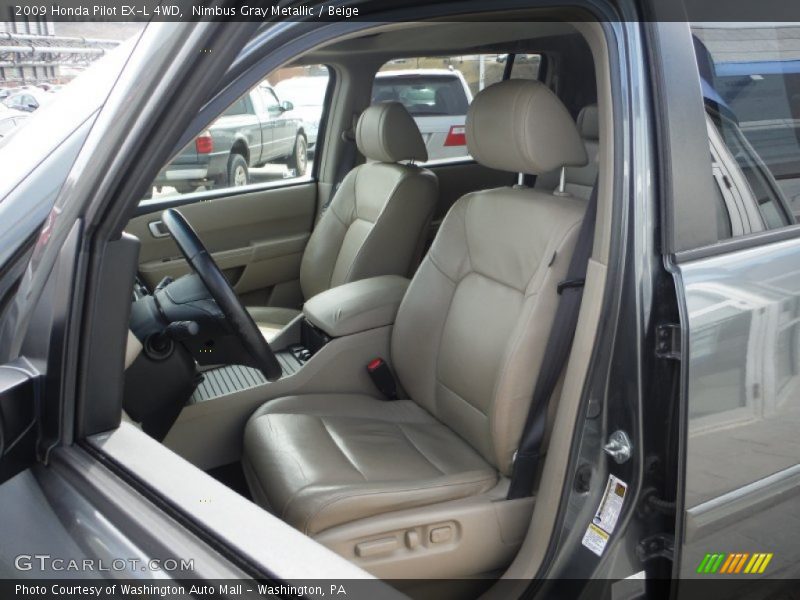 Nimbus Gray Metallic / Beige 2009 Honda Pilot EX-L 4WD