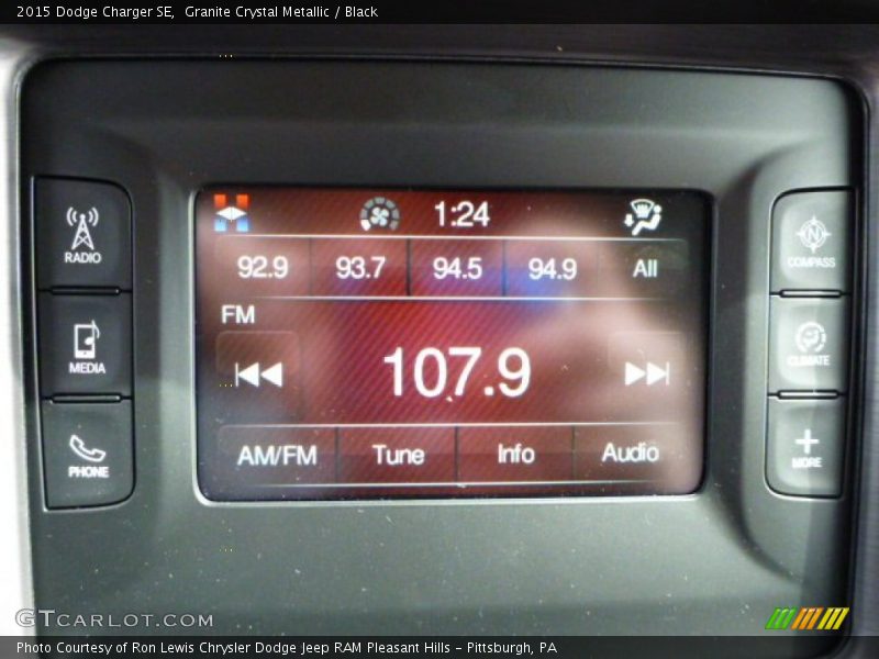 Granite Crystal Metallic / Black 2015 Dodge Charger SE