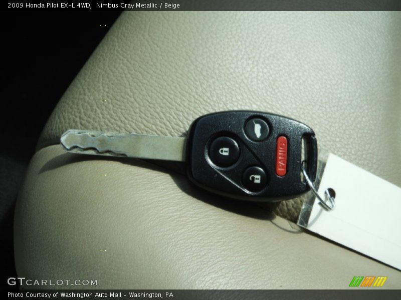 Nimbus Gray Metallic / Beige 2009 Honda Pilot EX-L 4WD