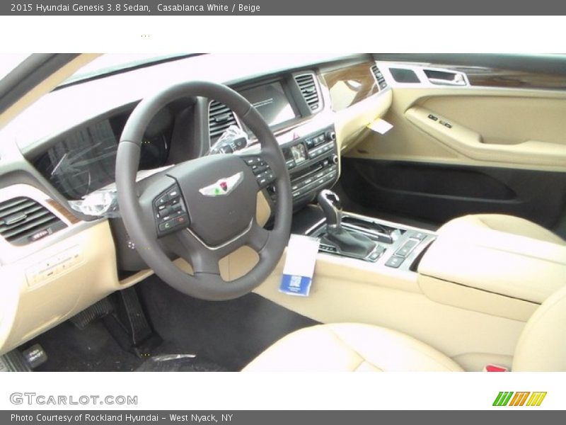 Casablanca White / Beige 2015 Hyundai Genesis 3.8 Sedan