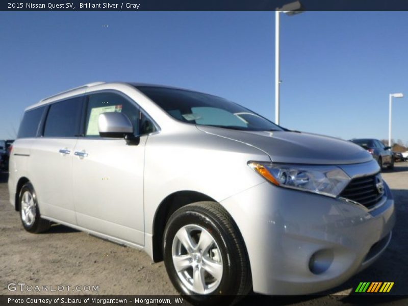 Brilliant Silver / Gray 2015 Nissan Quest SV