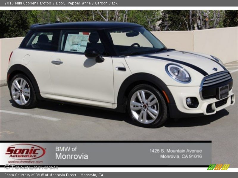 Pepper White / Carbon Black 2015 Mini Cooper Hardtop 2 Door