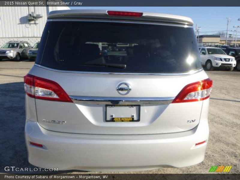 Brilliant Silver / Gray 2015 Nissan Quest SV