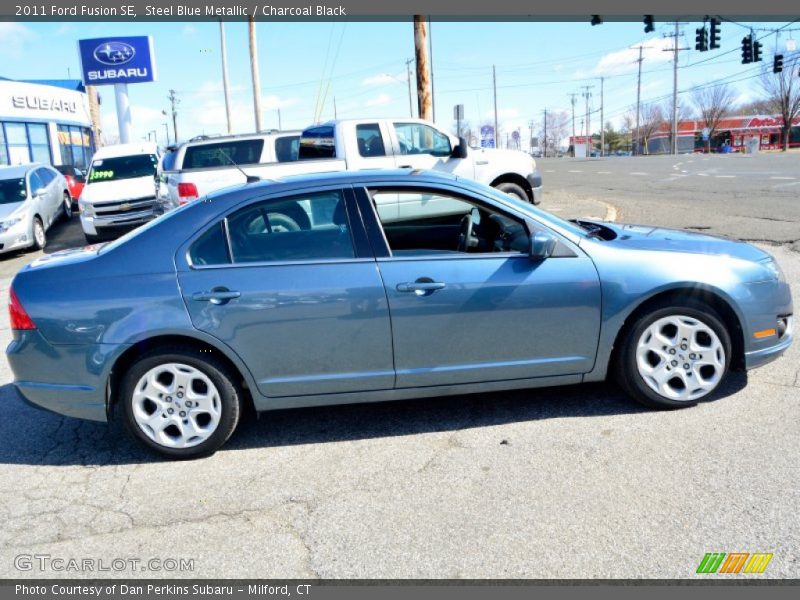 Steel Blue Metallic / Charcoal Black 2011 Ford Fusion SE