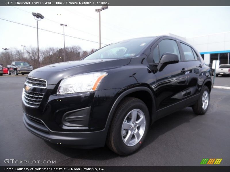 Black Granite Metallic / Jet Black 2015 Chevrolet Trax LS AWD