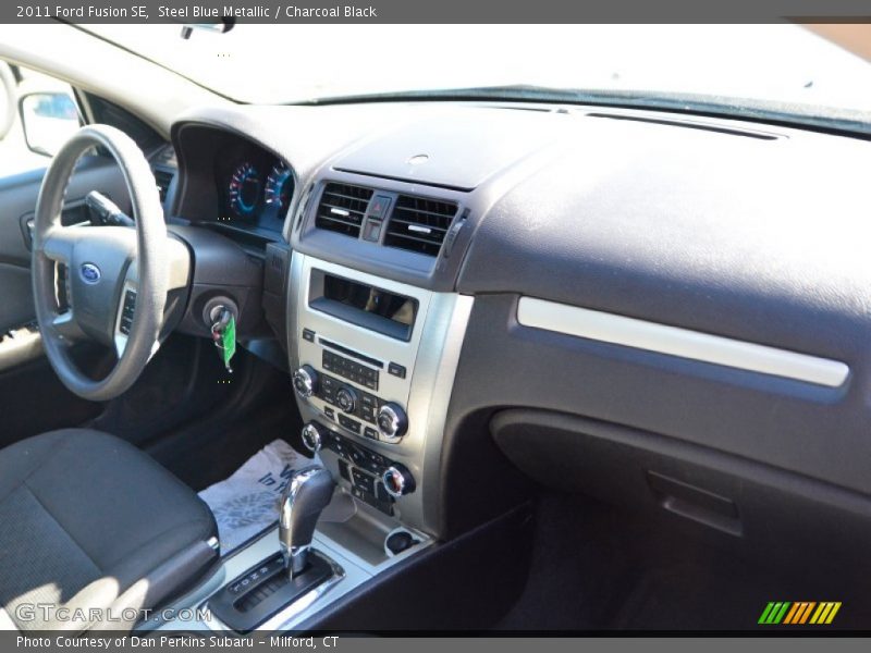 Steel Blue Metallic / Charcoal Black 2011 Ford Fusion SE