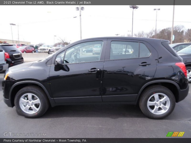 Black Granite Metallic / Jet Black 2015 Chevrolet Trax LS AWD