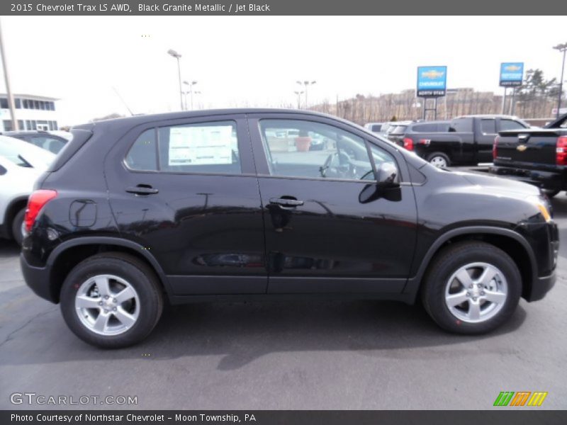 Black Granite Metallic / Jet Black 2015 Chevrolet Trax LS AWD