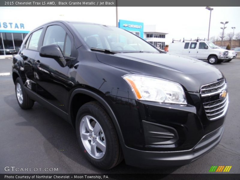 Black Granite Metallic / Jet Black 2015 Chevrolet Trax LS AWD