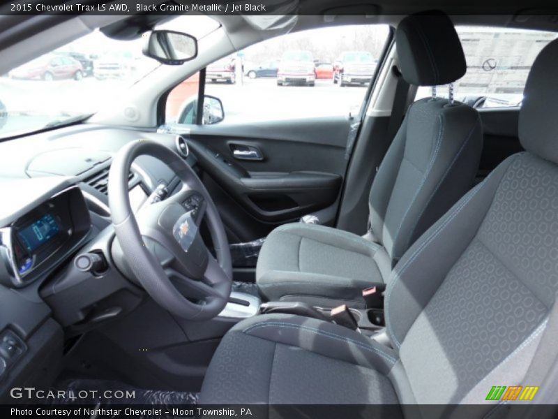 Black Granite Metallic / Jet Black 2015 Chevrolet Trax LS AWD