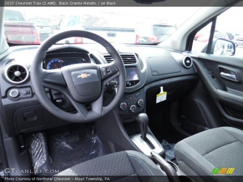 Black Granite Metallic / Jet Black 2015 Chevrolet Trax LS AWD