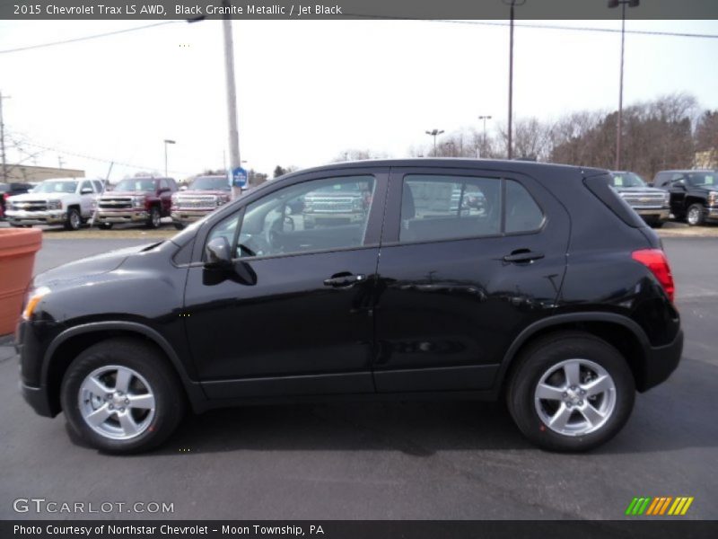 Black Granite Metallic / Jet Black 2015 Chevrolet Trax LS AWD