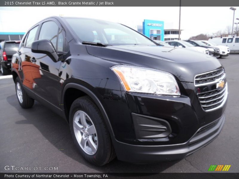 Black Granite Metallic / Jet Black 2015 Chevrolet Trax LS AWD