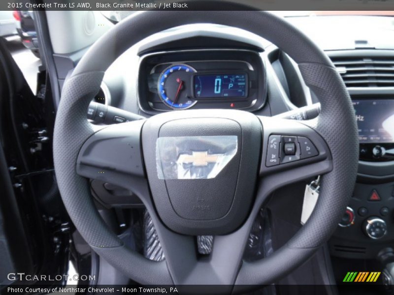Black Granite Metallic / Jet Black 2015 Chevrolet Trax LS AWD