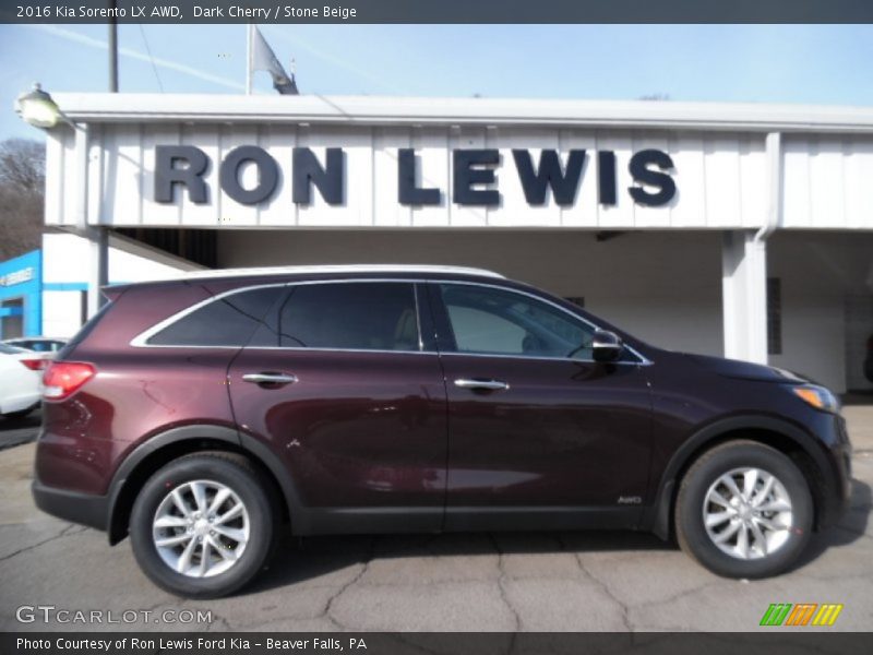 Dark Cherry / Stone Beige 2016 Kia Sorento LX AWD