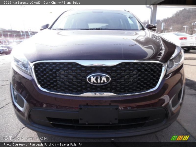 Dark Cherry / Stone Beige 2016 Kia Sorento LX AWD