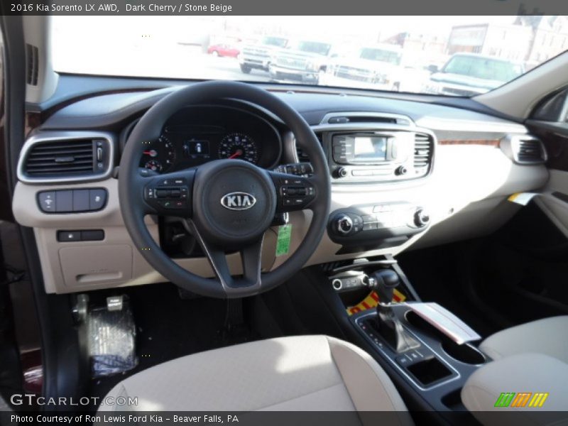 Stone Beige Interior - 2016 Sorento LX AWD 