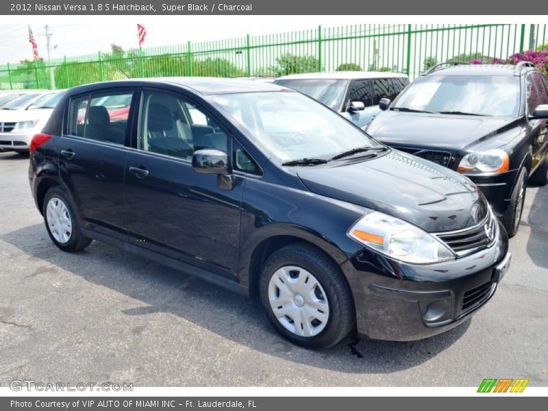 Super Black / Charcoal 2012 Nissan Versa 1.8 S Hatchback