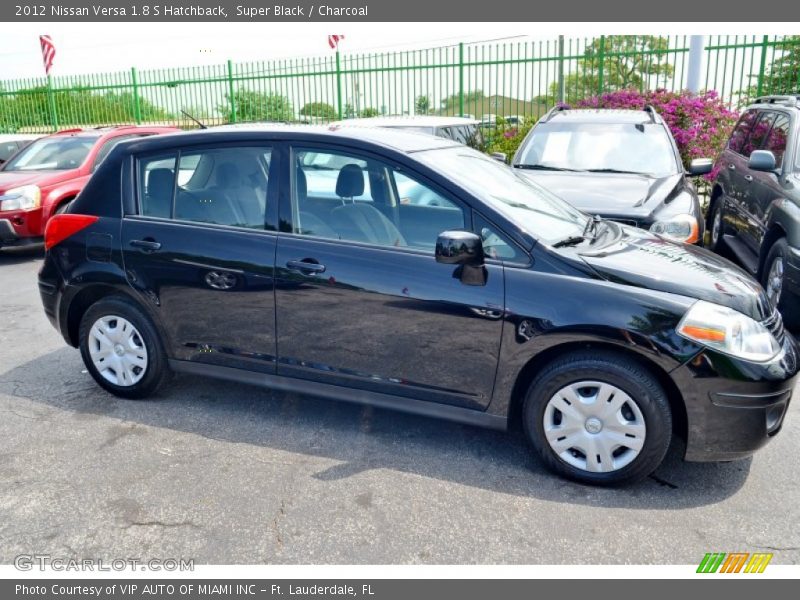 Super Black / Charcoal 2012 Nissan Versa 1.8 S Hatchback