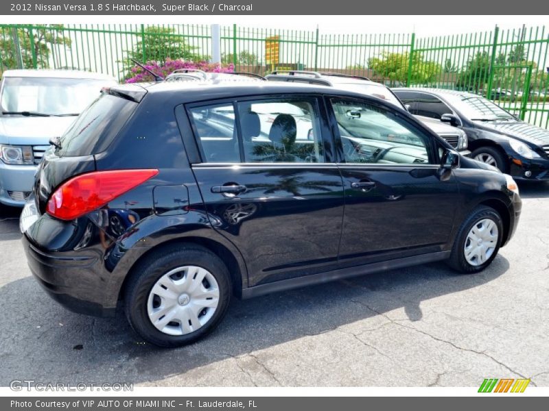 Super Black / Charcoal 2012 Nissan Versa 1.8 S Hatchback