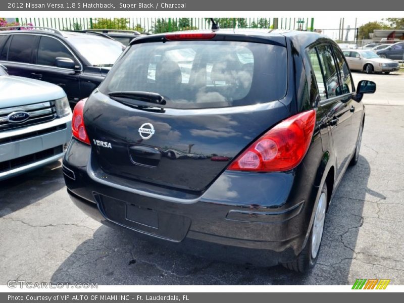 Super Black / Charcoal 2012 Nissan Versa 1.8 S Hatchback