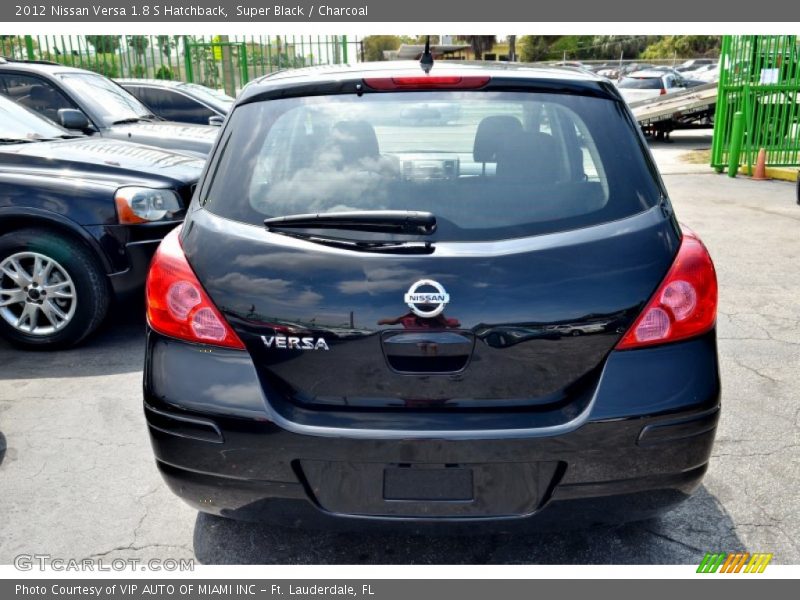 Super Black / Charcoal 2012 Nissan Versa 1.8 S Hatchback