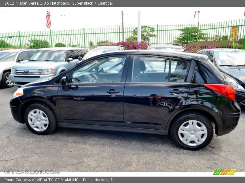 Super Black / Charcoal 2012 Nissan Versa 1.8 S Hatchback