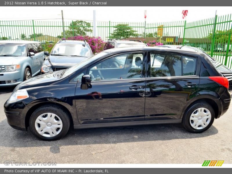 Super Black / Charcoal 2012 Nissan Versa 1.8 S Hatchback